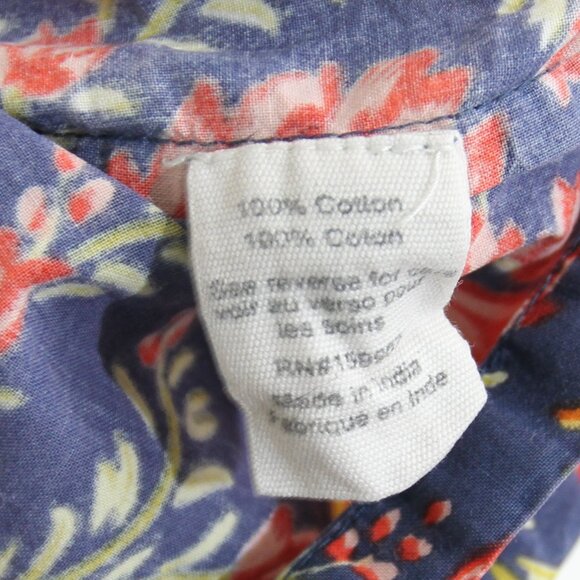 PRINTFRESH Queen Lotus Short PJ Pajama Sleep Set Indigo Bird Cotton Size 1X - Picture 9 of 16